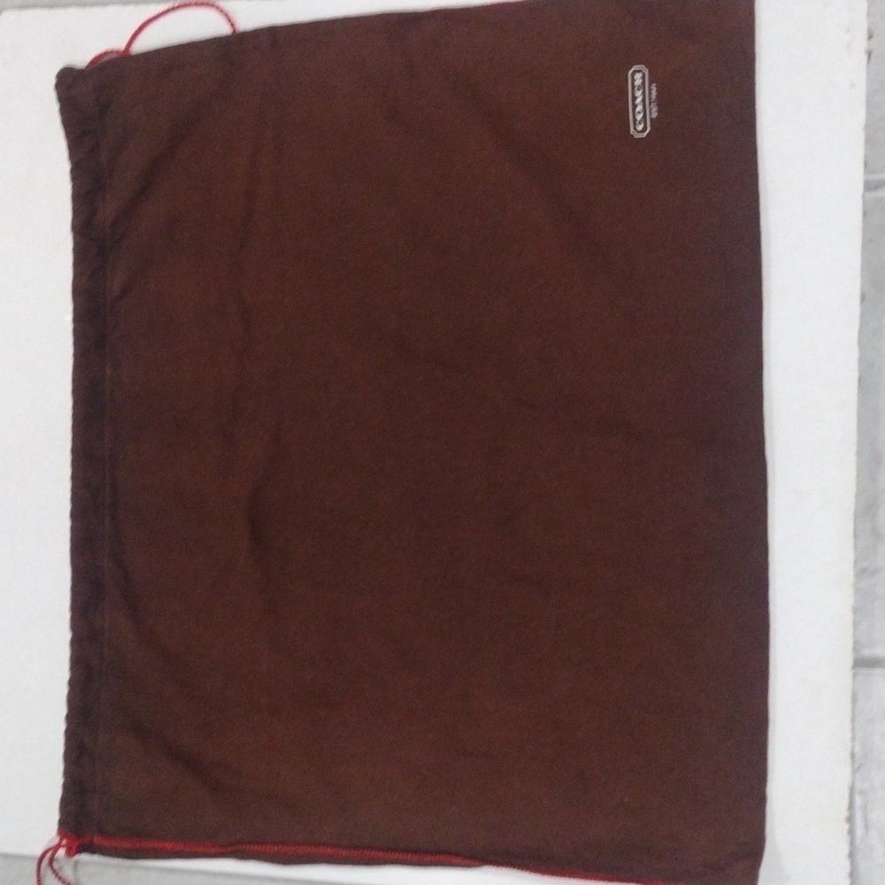 COACH Burgundy & Red Drawstring Dust Bag | 19" x 23" Protective Storage Bag CH05